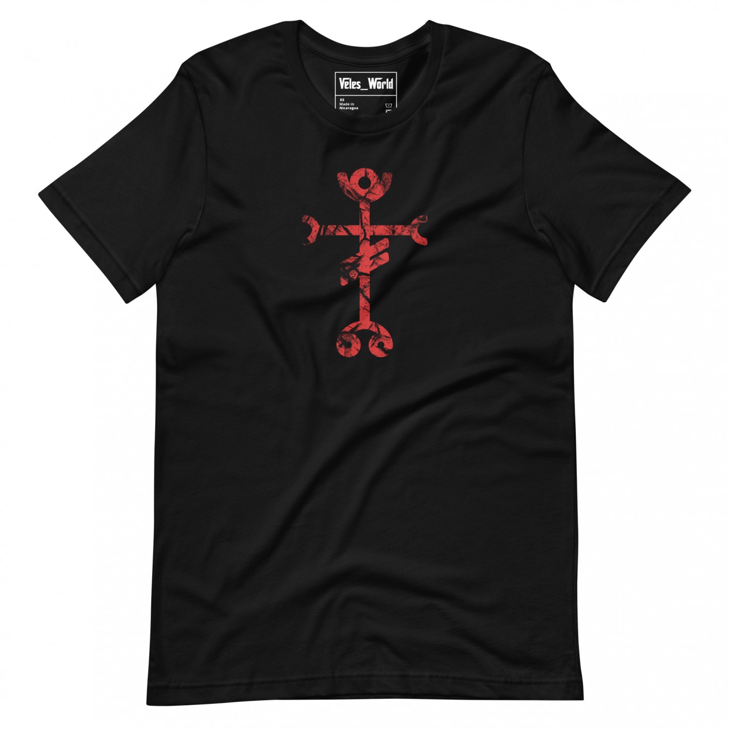 T-shirt with Scandinavian goddess Fortuna's emblem
